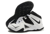 Mens Basketball Shoes Nike Zoom LeBron Soldier 7-White Black Metallic Silver