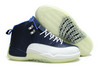 Men's Michael Jordan 12 "Obsidian" Glow In the Dark Blue/White Leather Retro