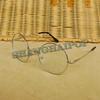 Dunkle Sonnenbrillen Linse 60's Round Frame Shades