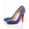 Christian Louboutin Samira Strass 100mm Evening Pumps Blue