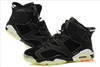 Air Jordan VI 6 Glow in Dark "Black Suede" Female Basketball Shoes