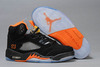 Air jordan 5(v) retro WMNS-orange/black/grey shoes