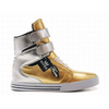 Women Size Supra Tk Society High Tops - Silver/Gold