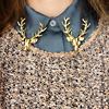 Deer Collar Tips / Brooch