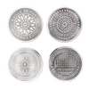 Aluminum Euro cities sewer cover coasters