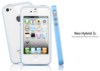 силиконовый бампер на iphone 4s, синий или голубой
