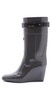 Sergio Rossi Rubber Wedged Boots