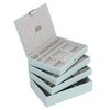 STACKERS 'CLASSIC SIZE' - New for 2013 - Duck Egg Blue Lidded STACKER Jewelry Box with Gray Polka-Dot Lining