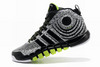 Mens Dwight Howard Adipower Sneakers Charcoal Grey and White Green