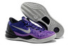 Men Nike Kobe VIII System Playoffs Black Blue and Court Purple and Purple Platinum