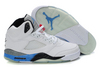 Jordan 5 Retro White-BlackTrue/Blue/Cement Nike Mens Size Shoes