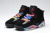 Heads Up: Retro 6 (GS) Women's Rainbow Shoes - Pink Flash - Marina Blue - Black