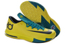 Kevin Durant Ladies Shoes VI 6“Seat Pleasant”Sonic Yellow Midnight Navy - Tropical Teal Colorways