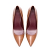 &#9679; Zara Tan Leather Court Shoe