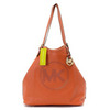 Michael Kors Perforated-Logo Large Orange Grab Bag