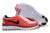 Womens Nike Free Run Siren RedGrey-Black Shoes