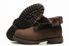 Mens Timberland Roll Top Boots With Brown Lapel Warm Woolly