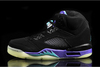 Black/New Emerald/Grape/Ice-Air Jordan V Glow-Men-Sneakers