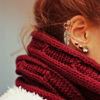 Dark red scarf