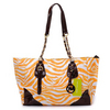 Michael Kors Zebra Chain Large Yellow Tote Bags