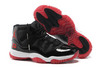 Retro Jordan 11 Playoffs Bred Red and Black Men Sneakers - Bin 23