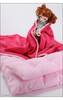 18~28 Inch Bed Bedclothes Set (White&Pink)