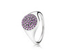 pandora кольцо из серебра с фиолетовым кубическим цирконием, паве