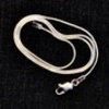 Цепочка серебряная, "змеиного", круглого плетения, 45 см