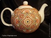 Заварочный чайник с точечной росписью