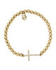 Michael Kors Pave Cross Bead Bracelet, Golden