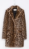 Leopard print furry coat