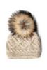 Fur pom pom hat