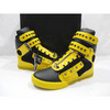 Supra Society Hi Skate Shoes Yellow Black Zipper Hasp