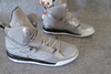 Women Michael Jordan Flighst 45 Hi GIRLS Nike Sneakers Metallic Silver Gold Grey