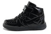 All Black Patent Kids and Big Kids - Air Force One Leather Shoes