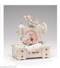 COLLECTIBLE PORCELAIN MICE WITH A SEWING MACHINE" MY FAVORITE THINGS" MUSIC BOX