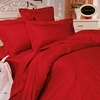 красное постельное белье