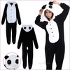 Unisex Panda Pattern Coral Fleece Sleepwear Lounge Pajama Set Sleepwear