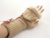Kawaii Hand Warmers in caramel beige with plaid paw prints