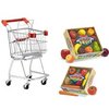 Детская тележка для покупок+набор овощей и фруктов
