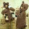 Winter Warm Cartoon Bear Ear Hooded Coat