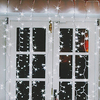 white garland for window