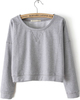 grey cropped sweatshirt