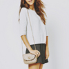 ASOS Ostrich Cross Body Bag With Scallop Flap