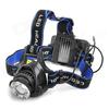 Cree XM-L T6 600lm 3-Mode White Zooming Headlamp - Black (2 x 18650)