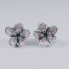 Pandora Pink Cherry Blossom Flower Stud Earrings