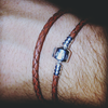 Pandora Moments Double Woven Leather Bracelet - Brown