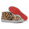 Christian Louboutin Pony Leopard High Top Mens Red Sole Shoes