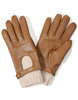 Leather And Knit Driving Gloves