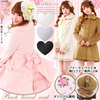 Fake fur with wool & back Tiered princess coat back Tiered